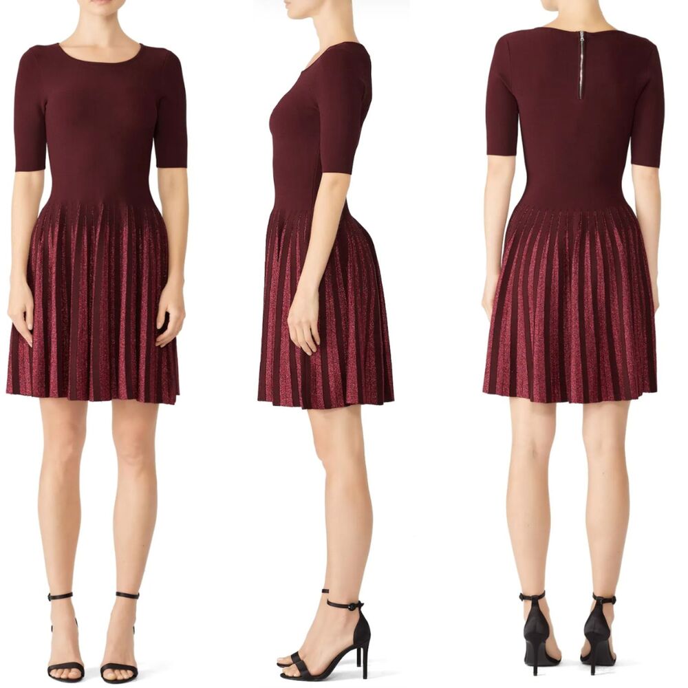 NWOT Milly - Lurex Pleated Dress Size S